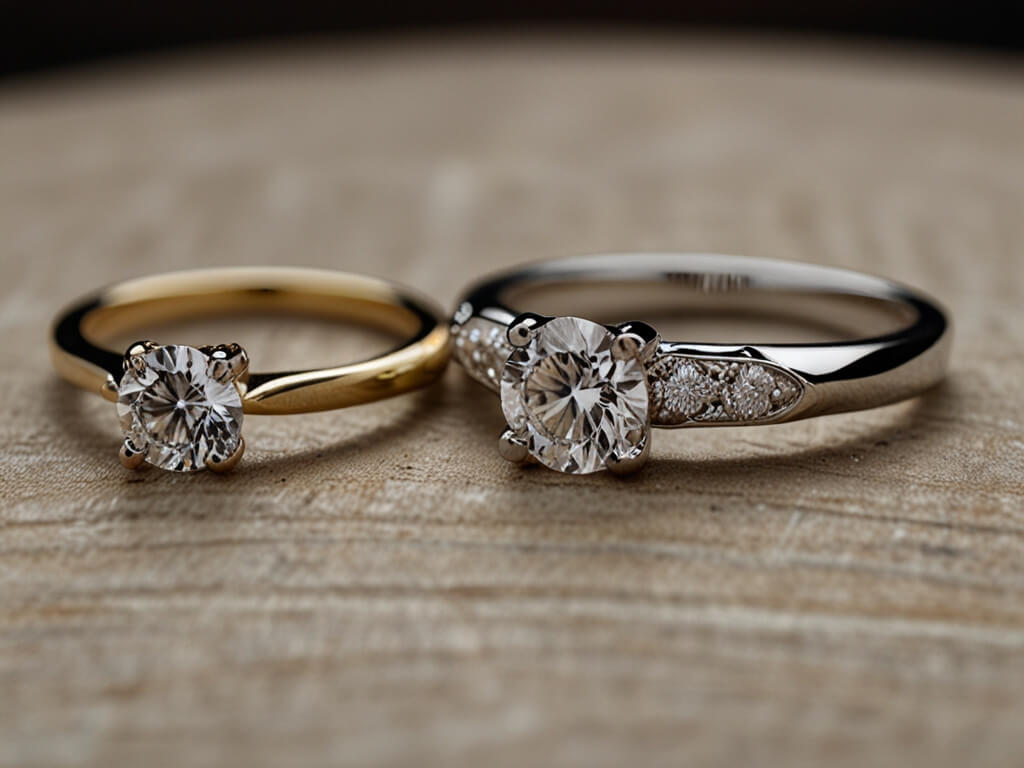 Engagement Ring and Wedding Band