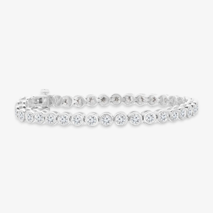 Bezel Tennis Bracelet White Gold