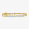 Bezel Tennis Bracelet Yellow Gold 