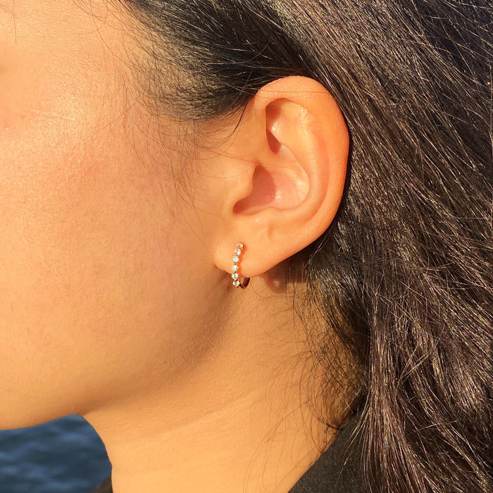 Moissanite Hoop Earrings