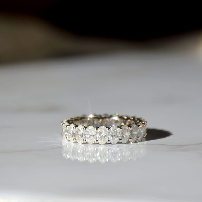 Oval Cut Eternity Band Upclose